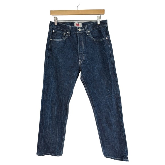 Levi's Original 501 Straight Leg Button-Fly Jeans Dark Stone Wash W33 x L32 - Picture 1 of 10